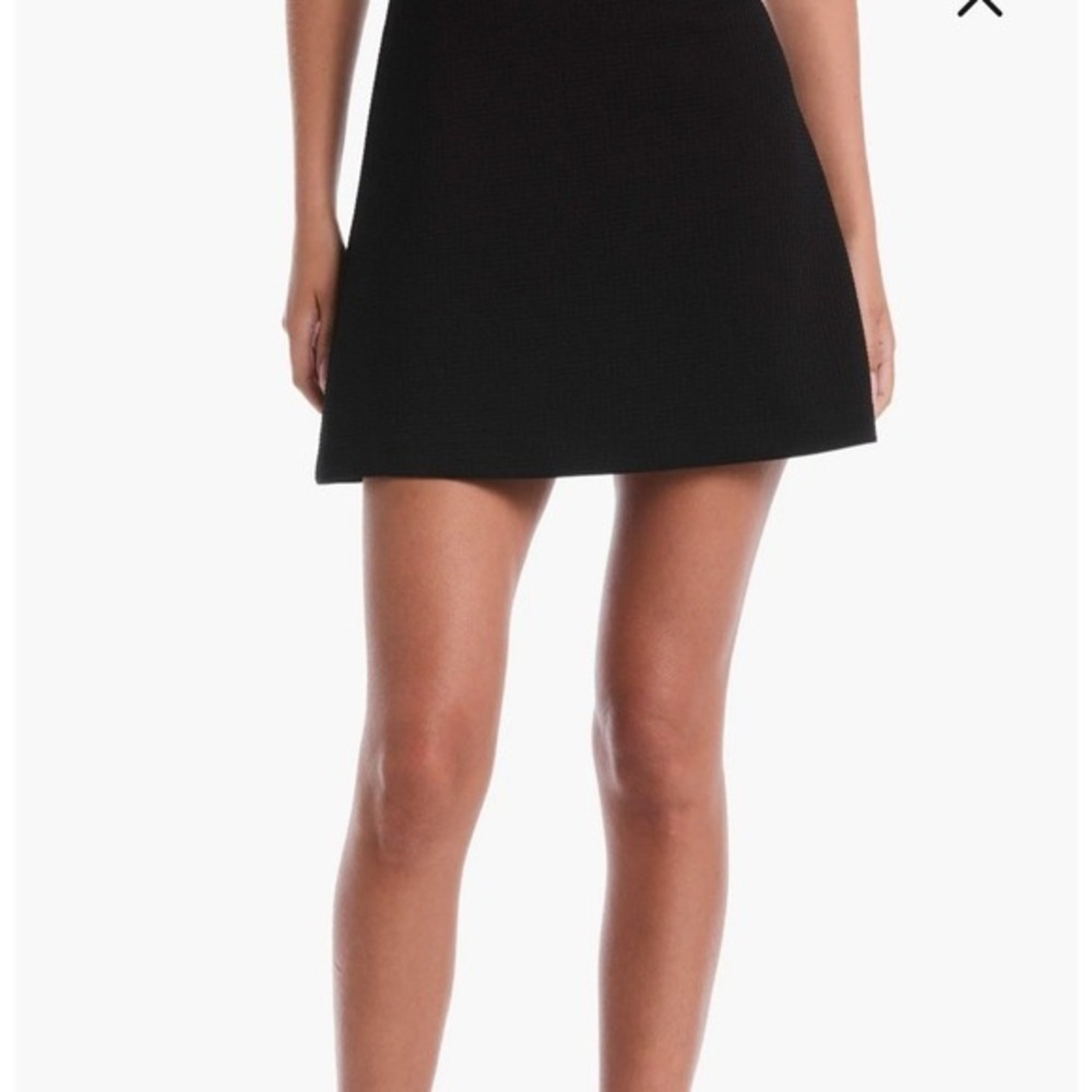 Laundry‎ by Shelli Segal Quilted Mini Skirt Zipper Pockets Black Womens Size 14